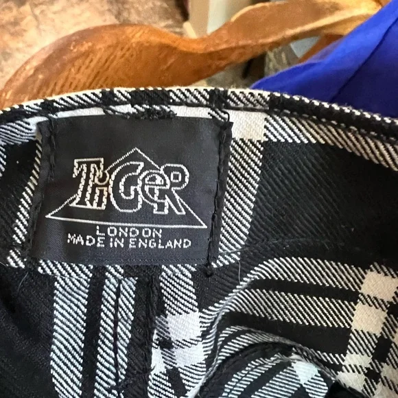 Tiger of London 32”x32” black and white plaid zip bondage pants. - Picture 10 of 10